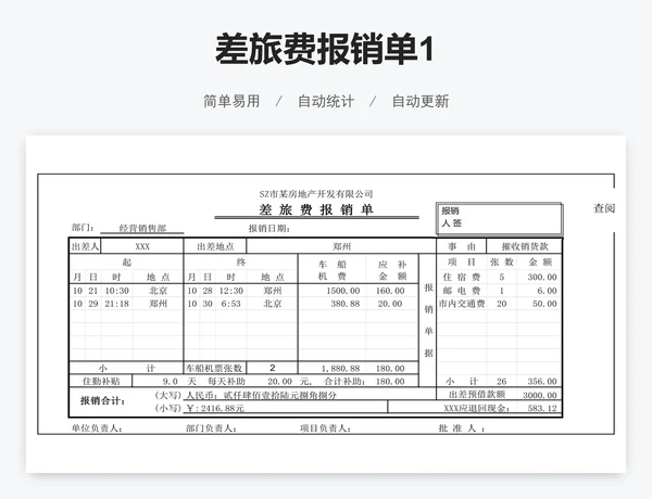 差旅费报销单1