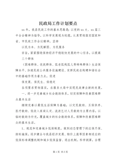 民政局工作计划要点 (2).docx