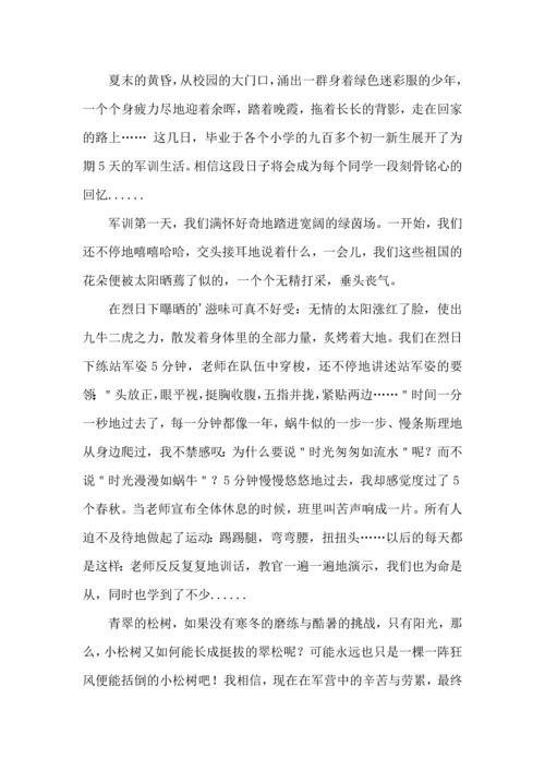 初中军训心得体会汇编八篇.docx