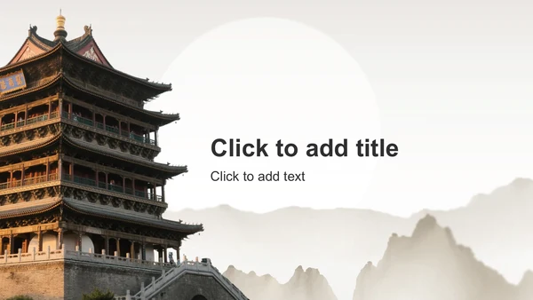 棕色复古风西安热门历史景点深度游计划PPT主题