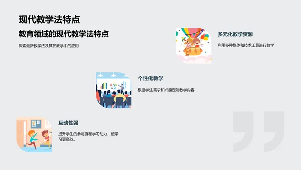 现代教学法应用PPT模板
