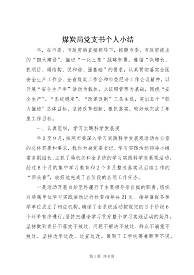 煤炭局党支书个人小结 (3).docx