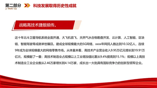 我国科技发展取得新的历史性成就PPT模板