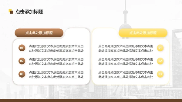 棕黄色复古风上海旅游攻略PPT模板