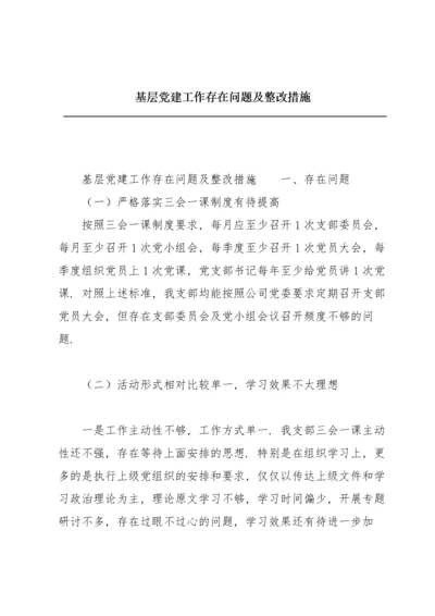 基层党建工作存在问题及整改措施.docx