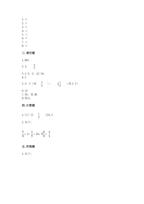 小学六年级上册数学期末测试卷及完整答案1套.docx
