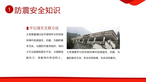 防震减灾5月12日全国防灾减灾日学校防灾防震演练PPT课件