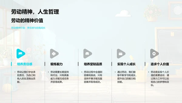 劳动故事讲解PPT模板