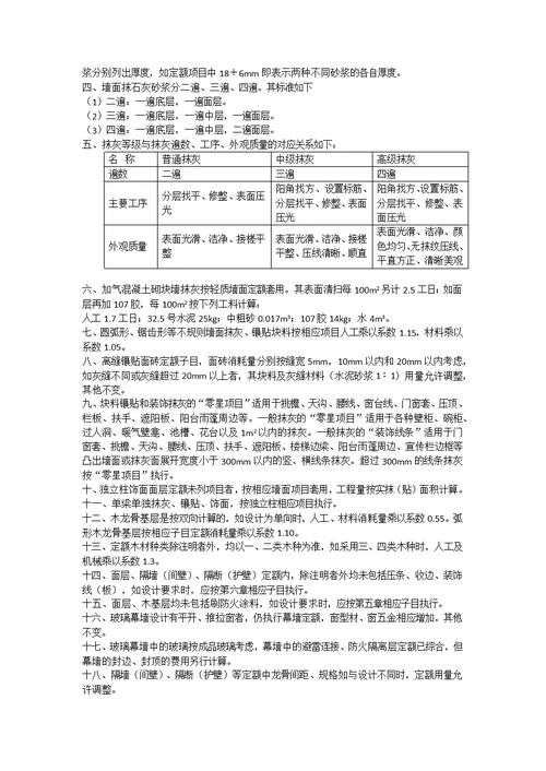 江西省装饰装修消耗量定额