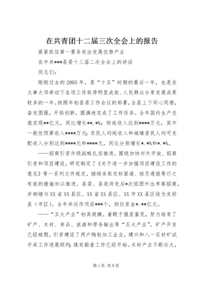 在共青团十二届三次全会上的报告 (3).docx