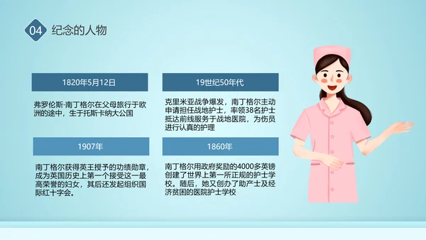 南丁格尔最美护士节ppt模板