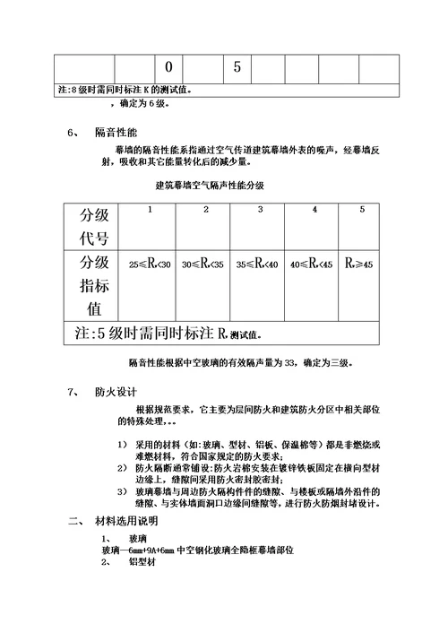 玻璃幕墙设计项目说明模板