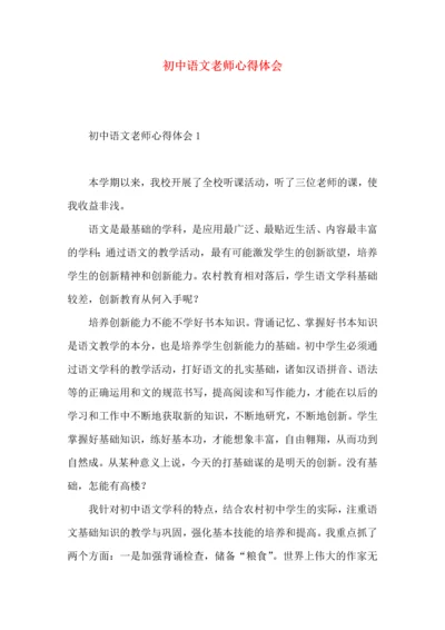 初中语文老师心得体会.docx