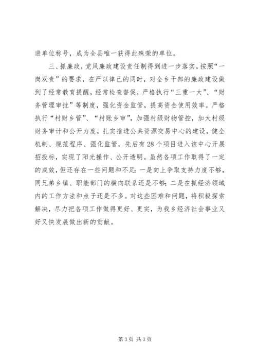 乡长就职工作汇报.docx