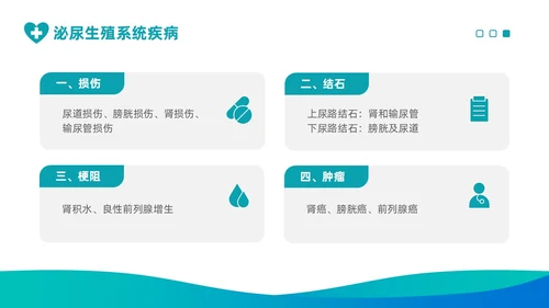 渐变绿色泌尿外科护理工作医疗健康通用PPT