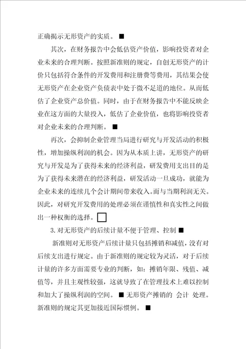 关于无形资产会计确认与计量的探讨