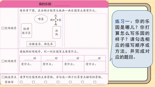 统编版语文四年级下册第一单元 习作：我的乐园（课件）