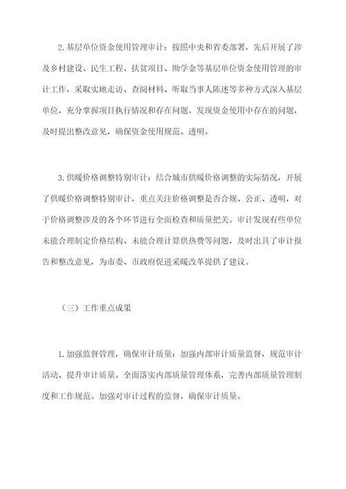 市审计局个人述职报告