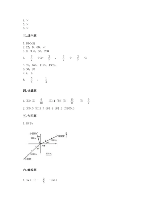 人教版六年级上册数学期末测试卷往年题考.docx