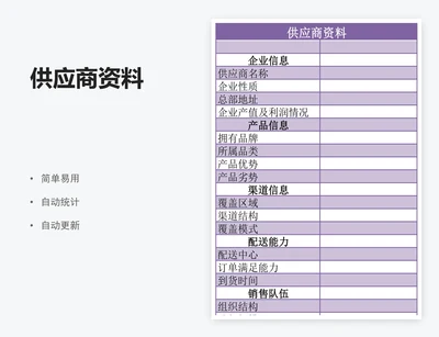 供应商资料