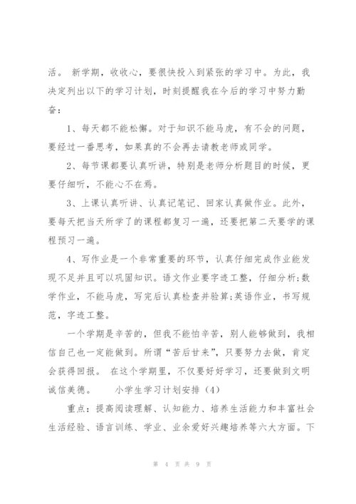 小学生的学习计划安排.docx