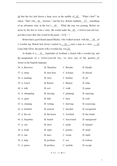 2021年高考英语试卷(全国卷Ⅰ)(含解析版).docx