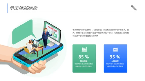 教学设计网络在线教育学习课堂PPT模板