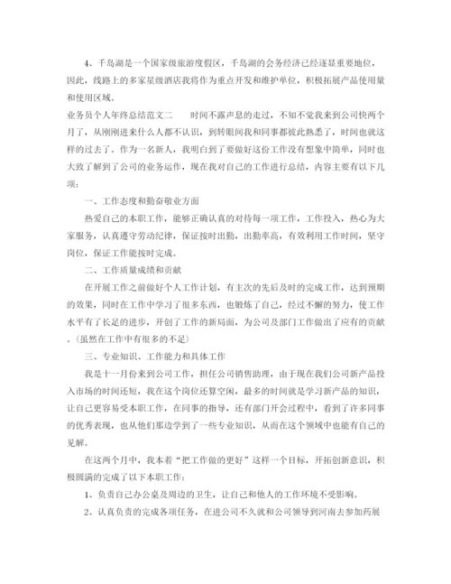 精编之业务员个人年终总结模板.docx
