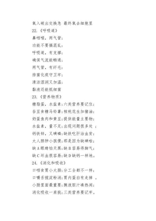 初中生物记忆口诀与学习方法及建议.docx