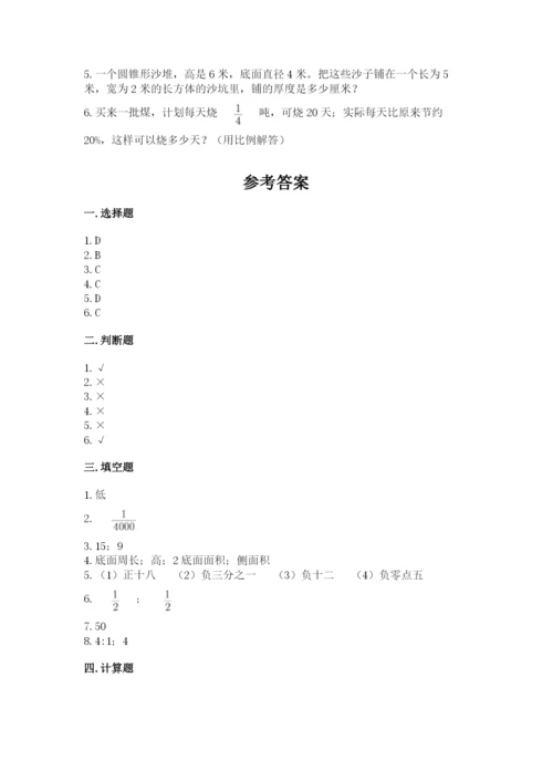 新昌县六年级下册数学期末测试卷（名师推荐）.docx