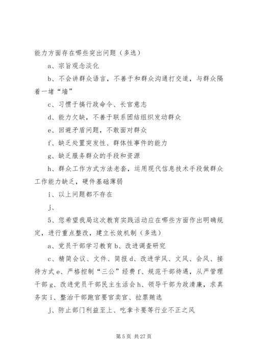 环保局党的群众路线活动调查问卷.docx