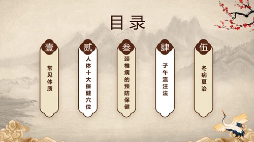 棕色中国风中医健康国风国潮中医健康宣教PPT