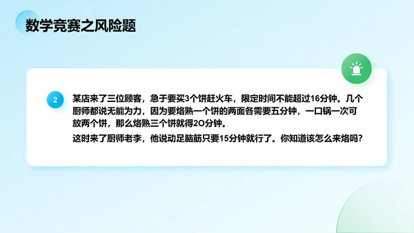 蓝色简约风大学生数学竞赛方案PPT模板