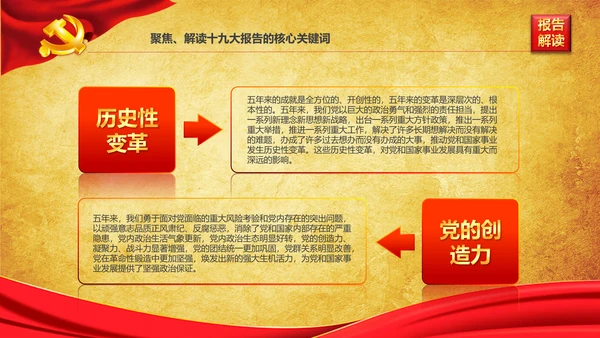 学习贯彻落实十九大报告精神PPT模板课件
