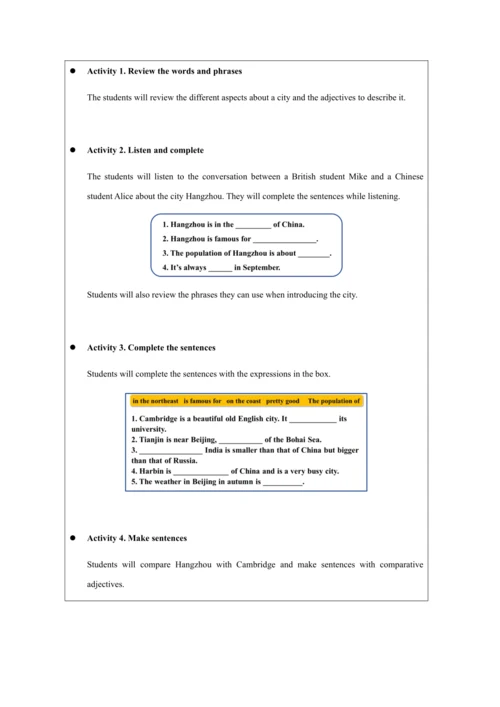 Unit 3 Language practice (1)-教学设计
