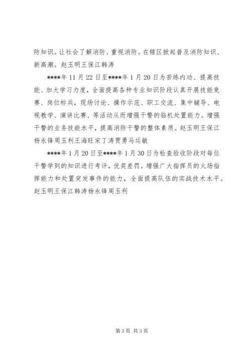 油田消防中队“强化岗位练兵、苦练业务技能”活动计划 (4).docx