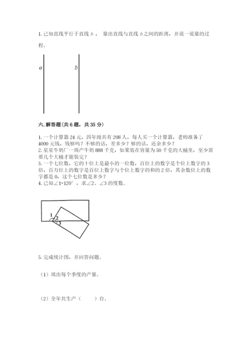 人教版小学数学四年级上册期末测试卷附答案（巩固）.docx