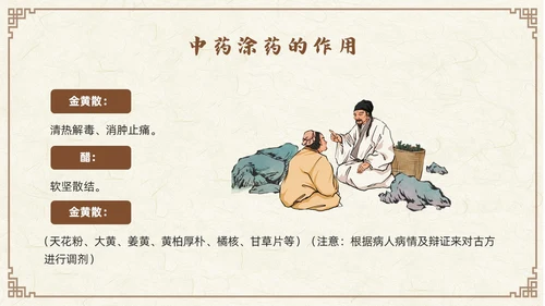 棕色古风中药涂药技术PPT模板宣传PPT动态PPT中医