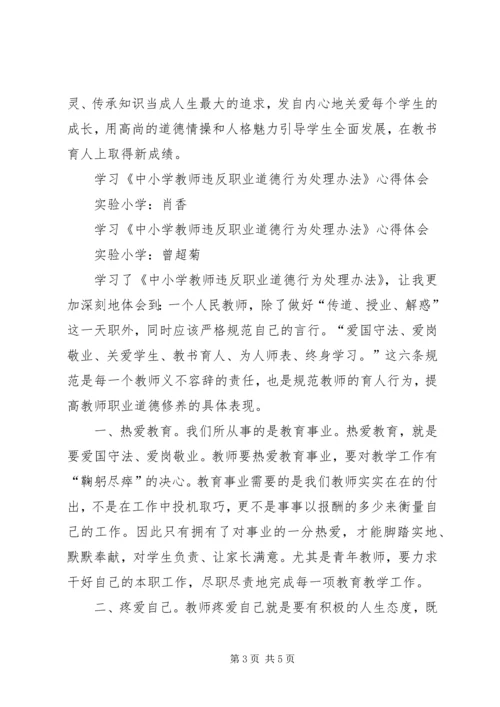 学习《中小学教师违反职业道德行为处理办法》心得体会范文大全_3.docx