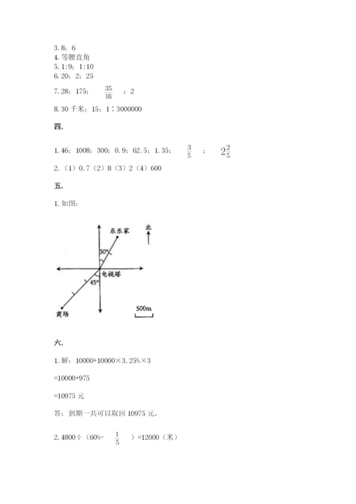 人教版六年级数学下学期期末测试题附答案【黄金题型】.docx