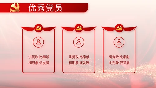 党支部党员大会工作总结汇报动态PPT