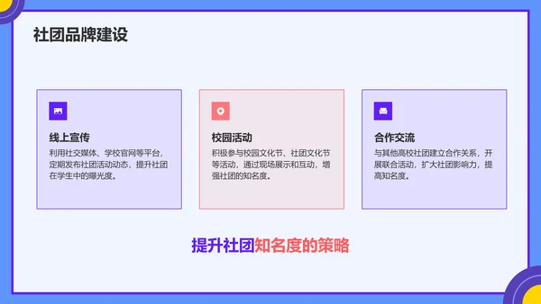 紫色孟菲斯学生社团汇报展示PPT模板