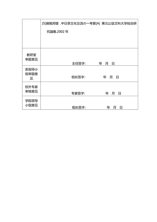 本科生毕业论文课题申请表教师用