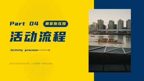 蓝黄时尚潮流精品活动策划方案PPT模板