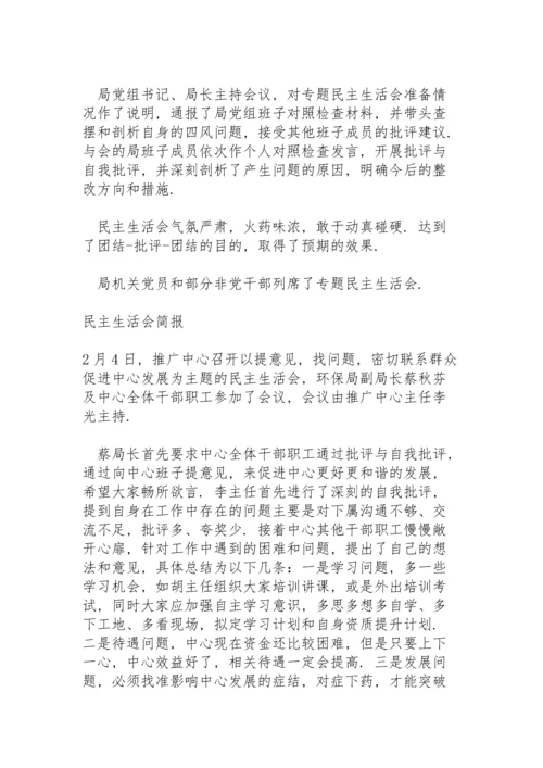 民主生活会简报.docx