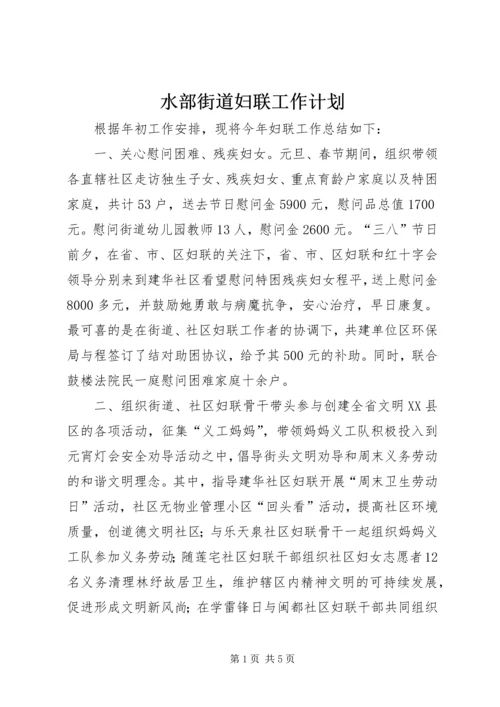 水部街道妇联工作计划.docx