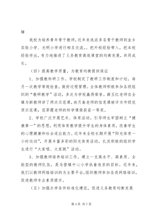 均衡发展汇报材料20XX年.docx