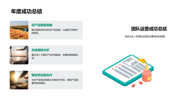 农产品销售总结PPT模板