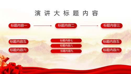 红色党建党支部工作汇报PPT党课