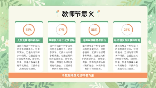 小清新教师节快乐主题PPT模板